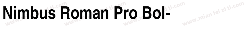 Nimbus Roman Pro Bol字体转换